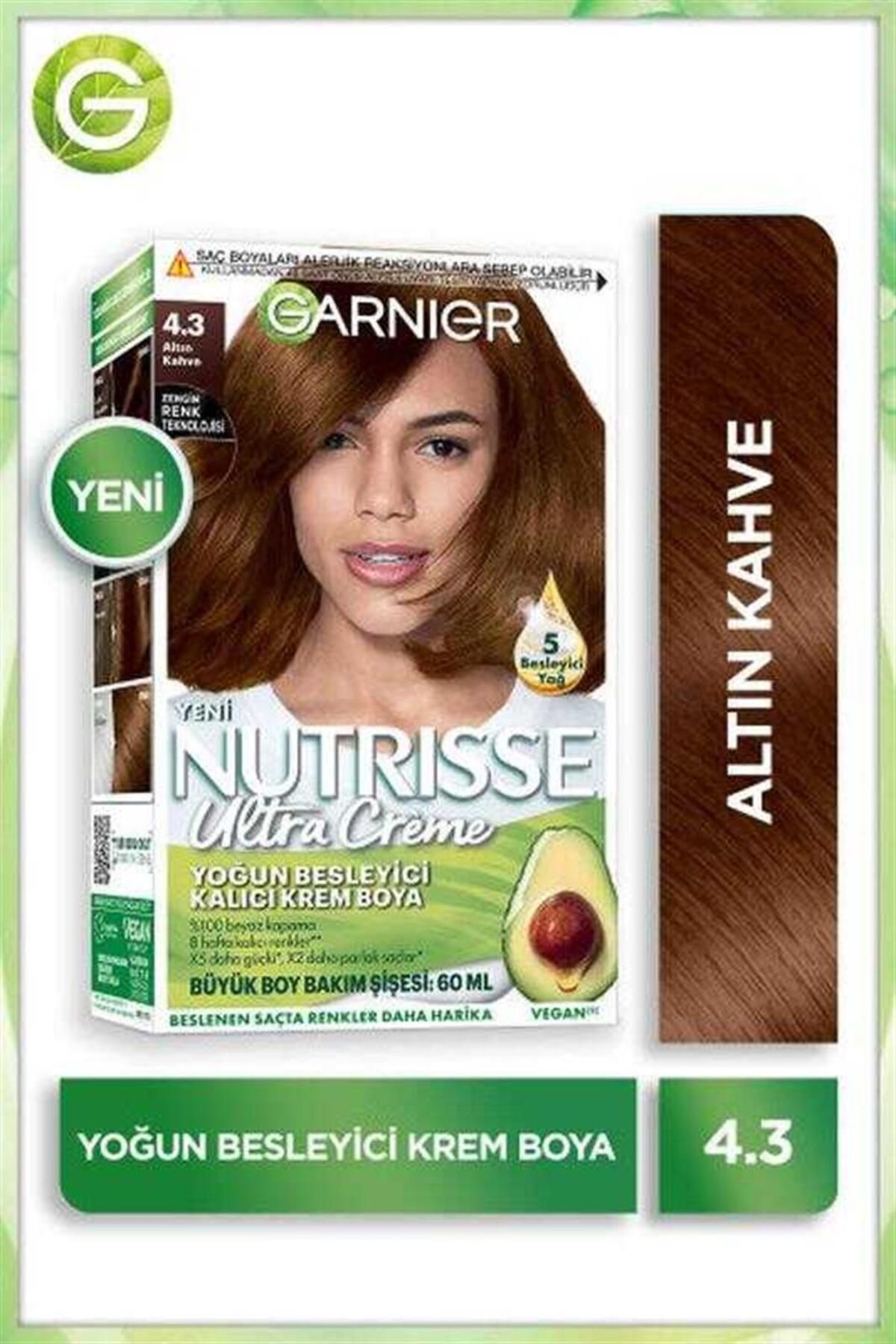 رنگ مو زنانه GARNIER NUTRISSE ULTRA CREME 4.3 قهوه طلایی Garnier
