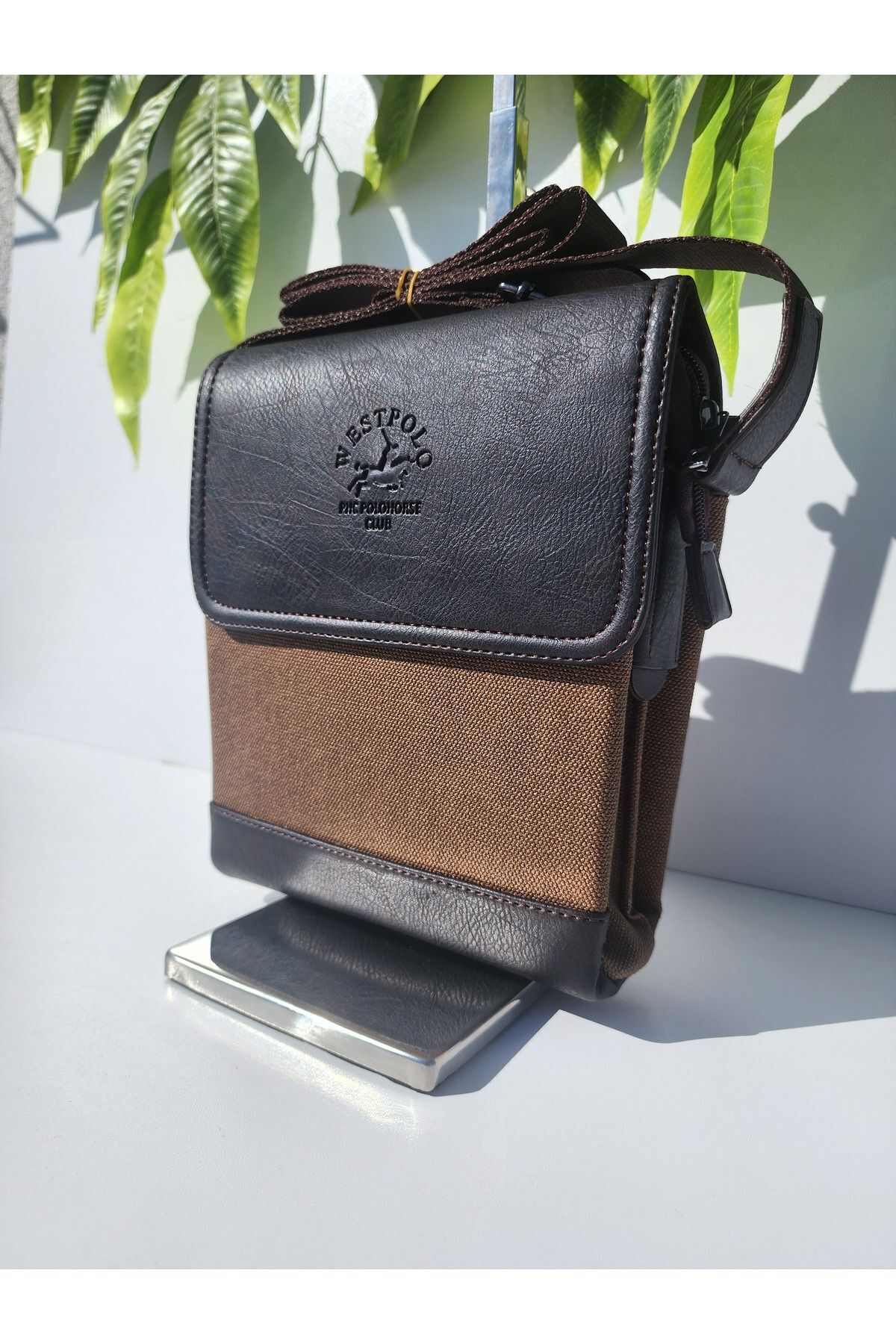 West Polo Çanta  WEST POLO ERKEK A KALİTE 1 . SINIF İŞÇİLİK KANVAS-SUNİ DERİ ( 5 GÖZLÜ ) CROSSBODY ( ÇAPRAZ ) ÇANTA
