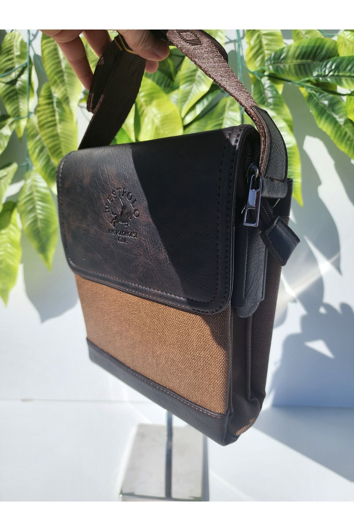 West Polo Canta WEST POLO ERKEK A KAL TE 1 SINIF C L K KANVAS SUN DER 5 GOZLU CROSSBODY CAPRAZ CANTA Erkek Aksesuar