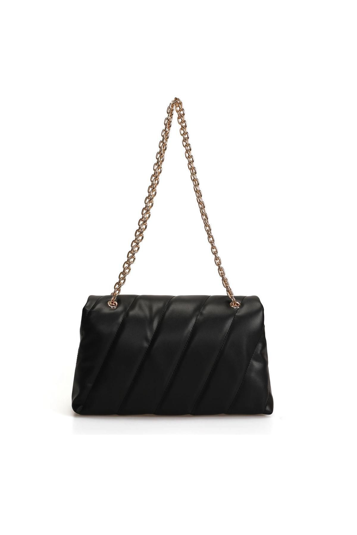 Lucky Bees-Gemusterte Damen Hand- und Schultertasche mit Kettenriemen 5