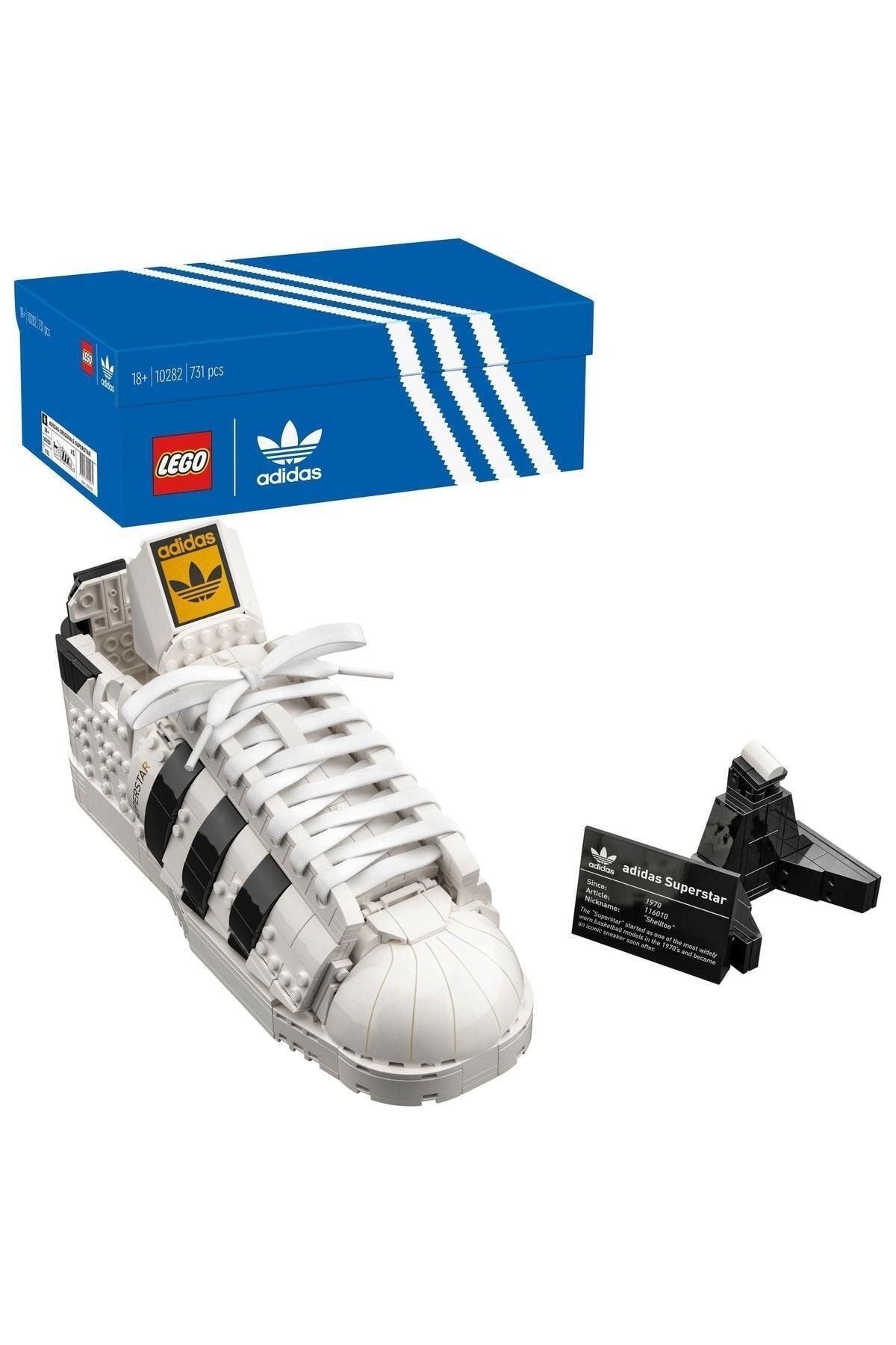 LEGO-adidas Originals Superstar 10282 Production Set; Make Iconized Sneakers (731 Pieces) 1