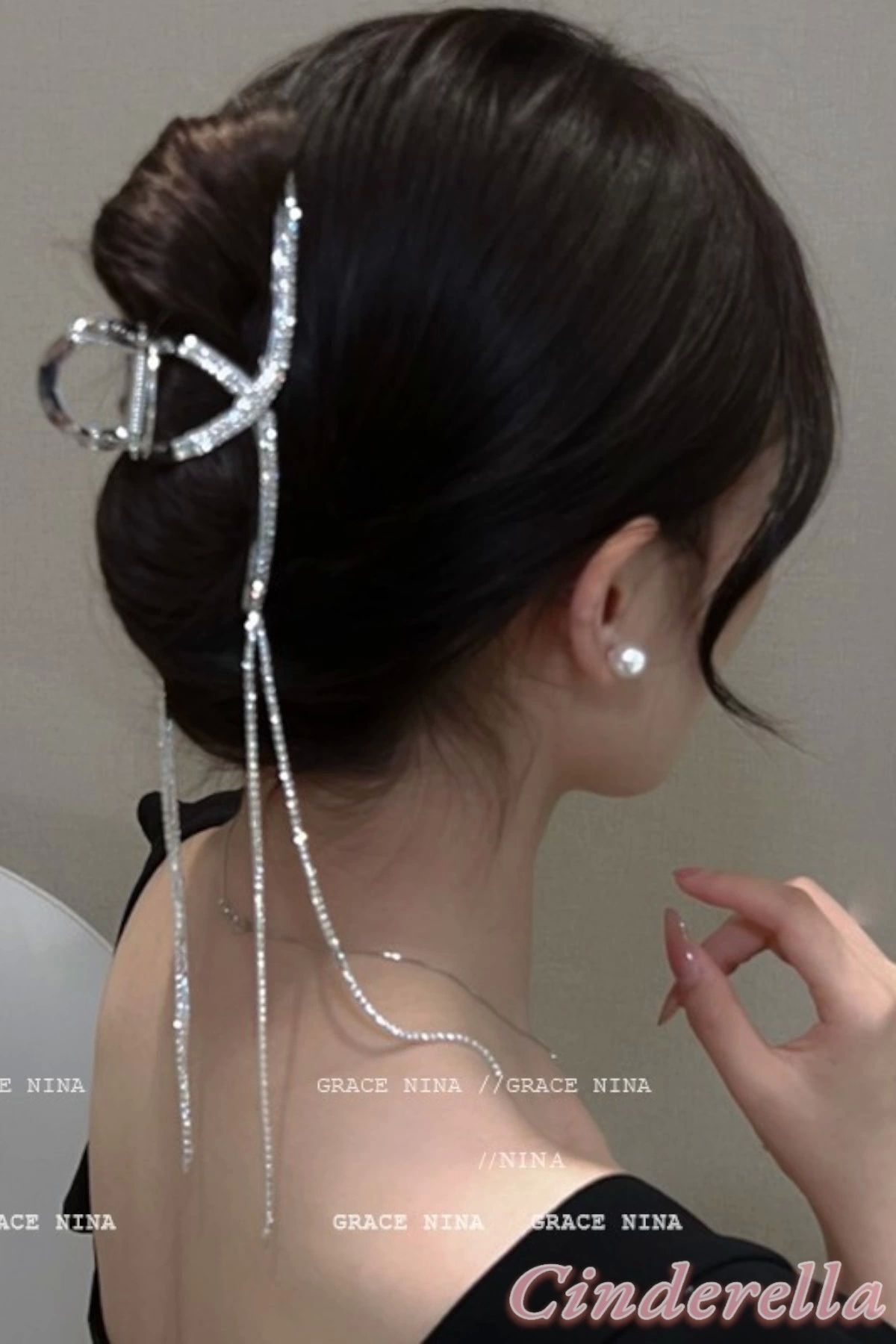 Special Day Crystal Stone Pendant Model Large Metal Ratchet Hairpin - New Trend Women's Ratchet Hairpin