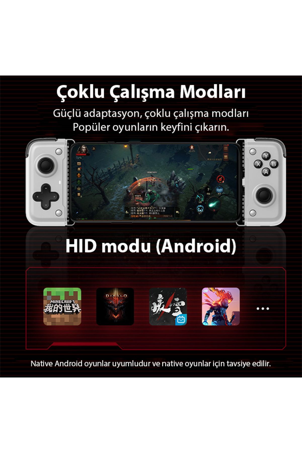 Memo-WHITE S2 Mobile Controller - Phone and Game Console 3