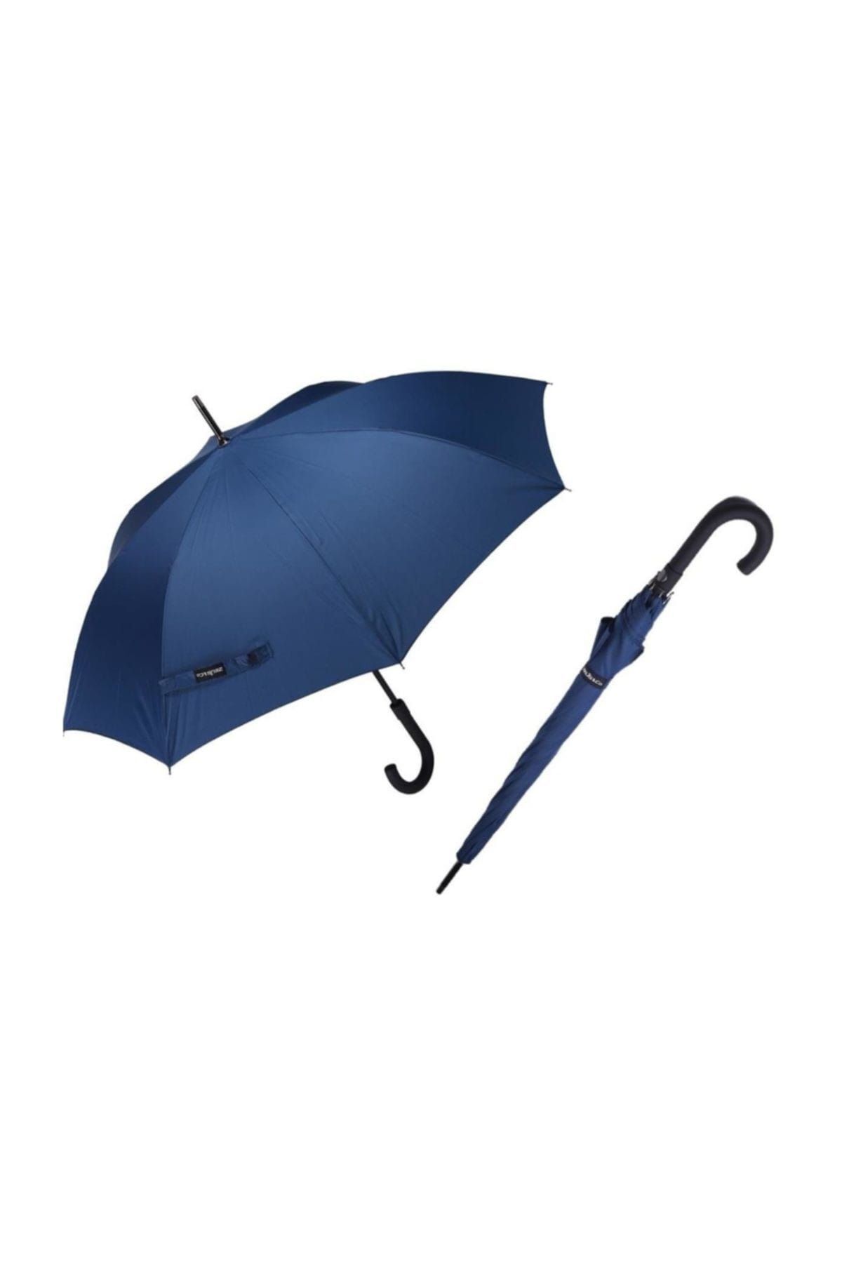 Fiber Dark Blue Cane Umbrella That Doesn't Break in the Wind