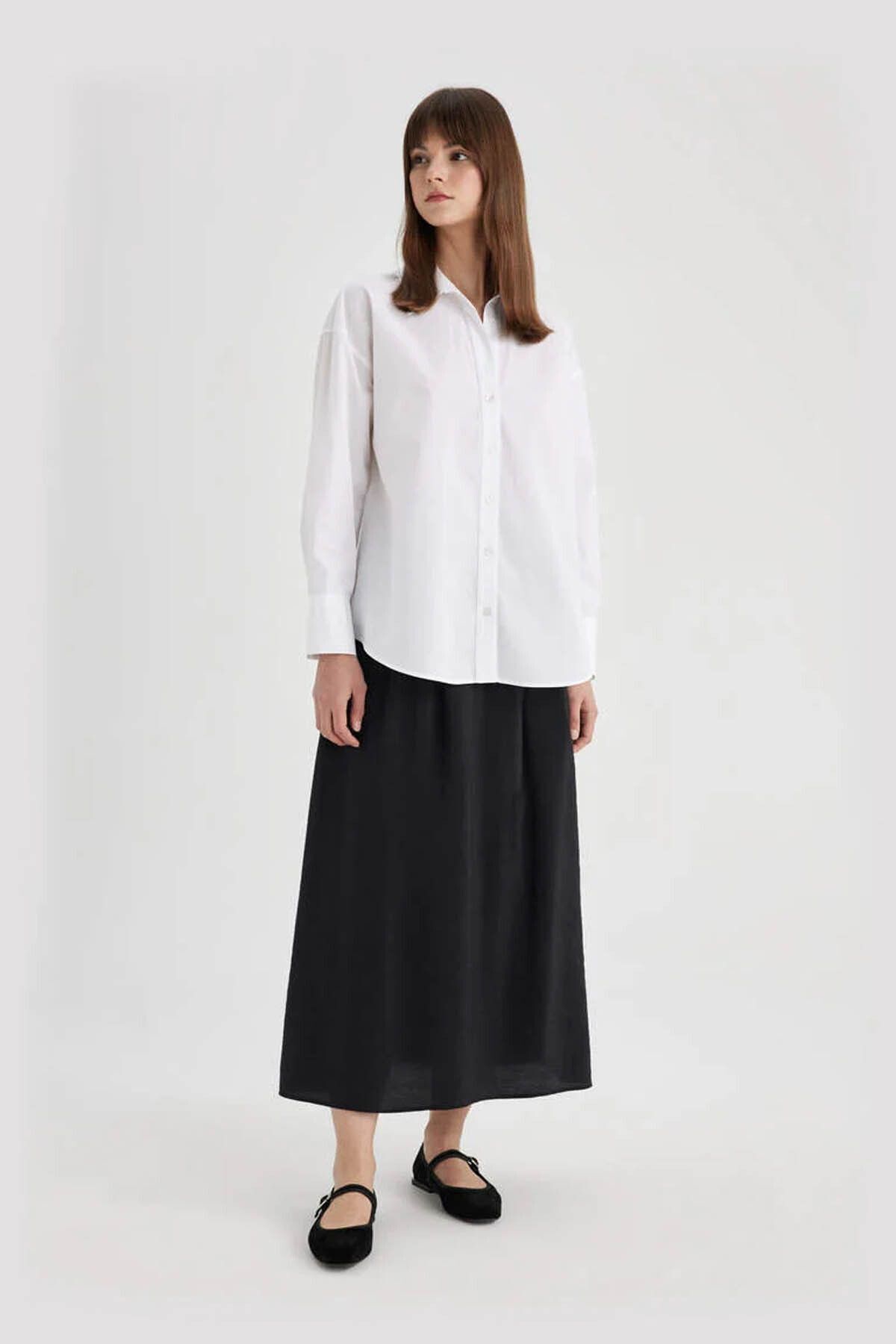 DeFacto-A-line Modal Maxi Skirt C3991AX24SM 3