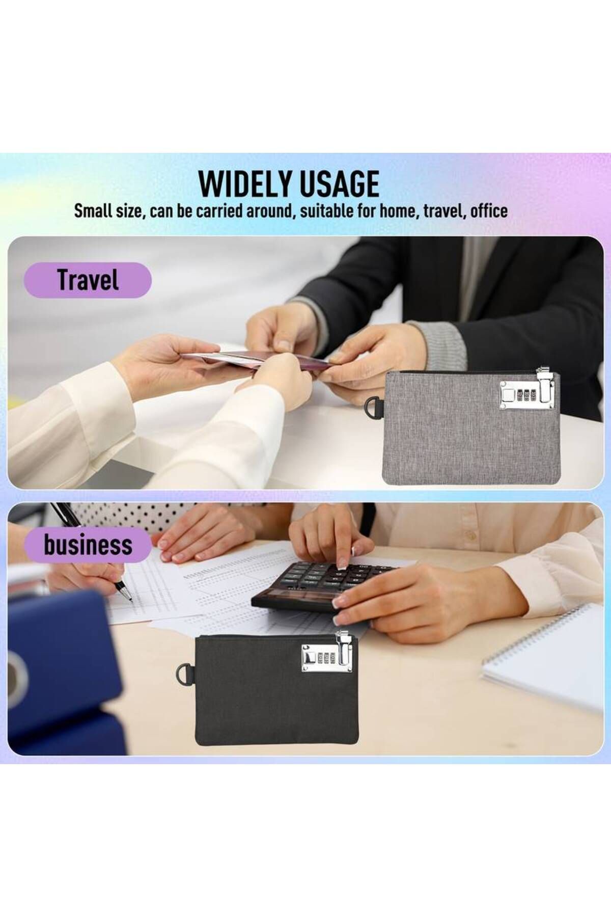 کیف پول مردانه مشکی SYNOPE | Kilitli Para Çantası, اورجینال - تصویر 5