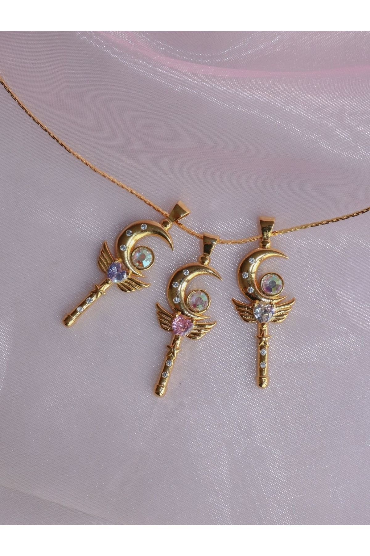 Reorah Collection Sailor Moon Magic Wand Necklace lilac Trendyol
