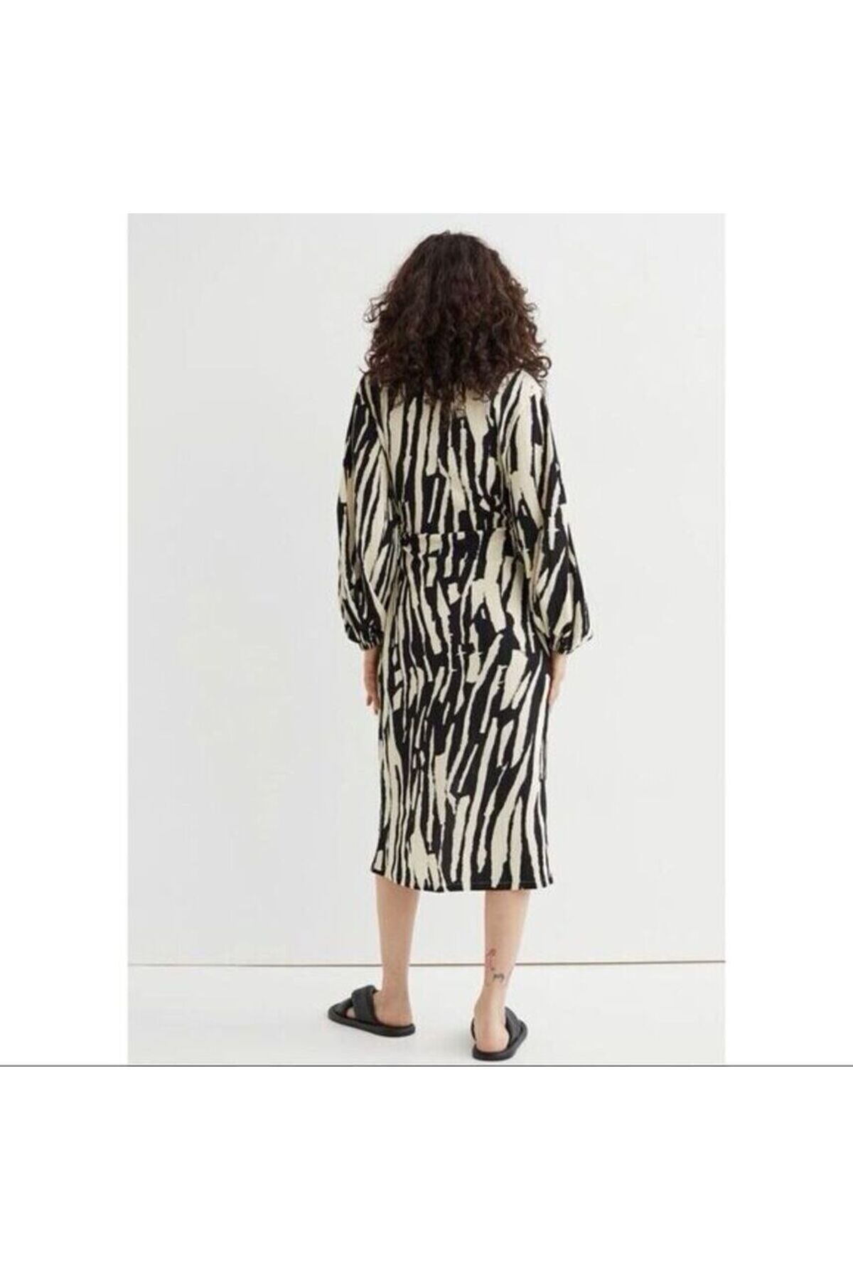 Eda-Zebra Patterned Kimono Dress HM 2