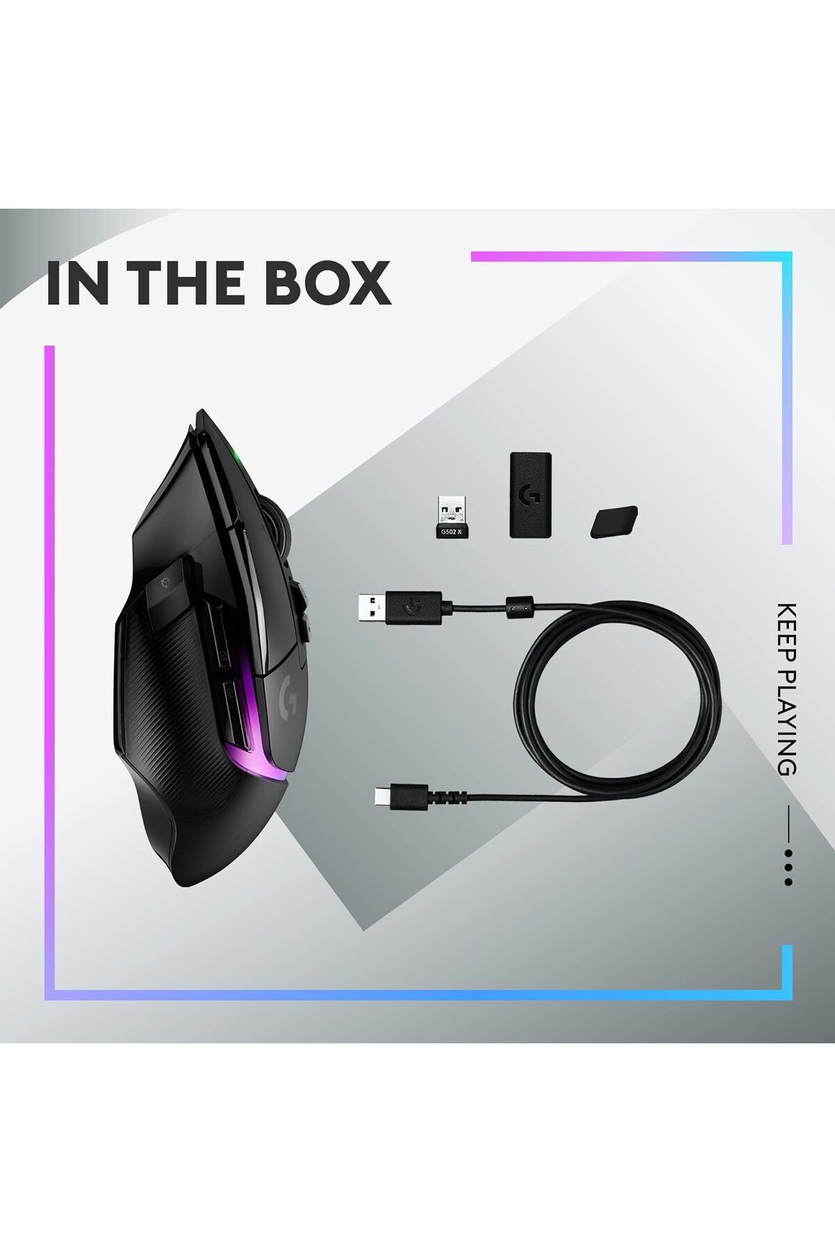 logitech-G502 X PLUS LIGHTSPEED Wireless RGB Gaming Mouse -with LIGHTFORCE hybrid switches - Black 8