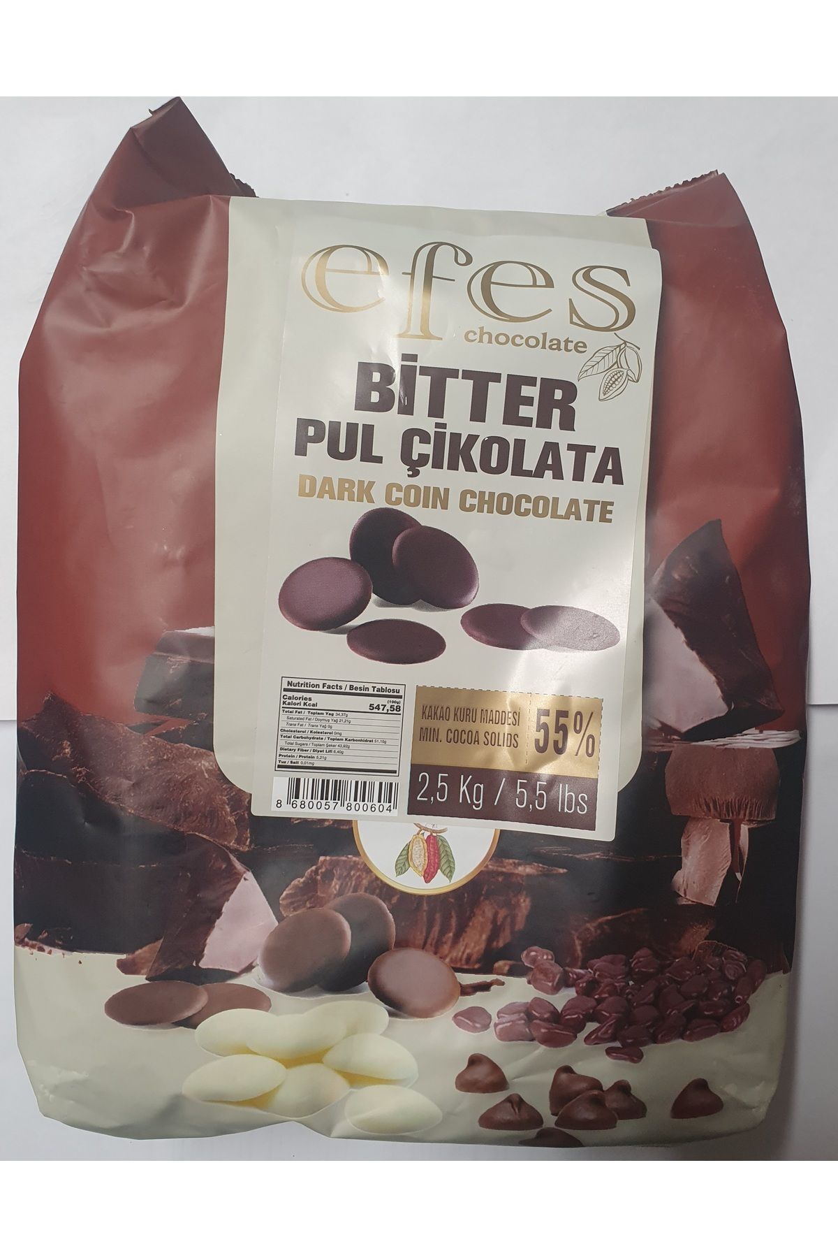 Genel Markalar Efes Pul Çikolata 2,5kg %55 Kakao