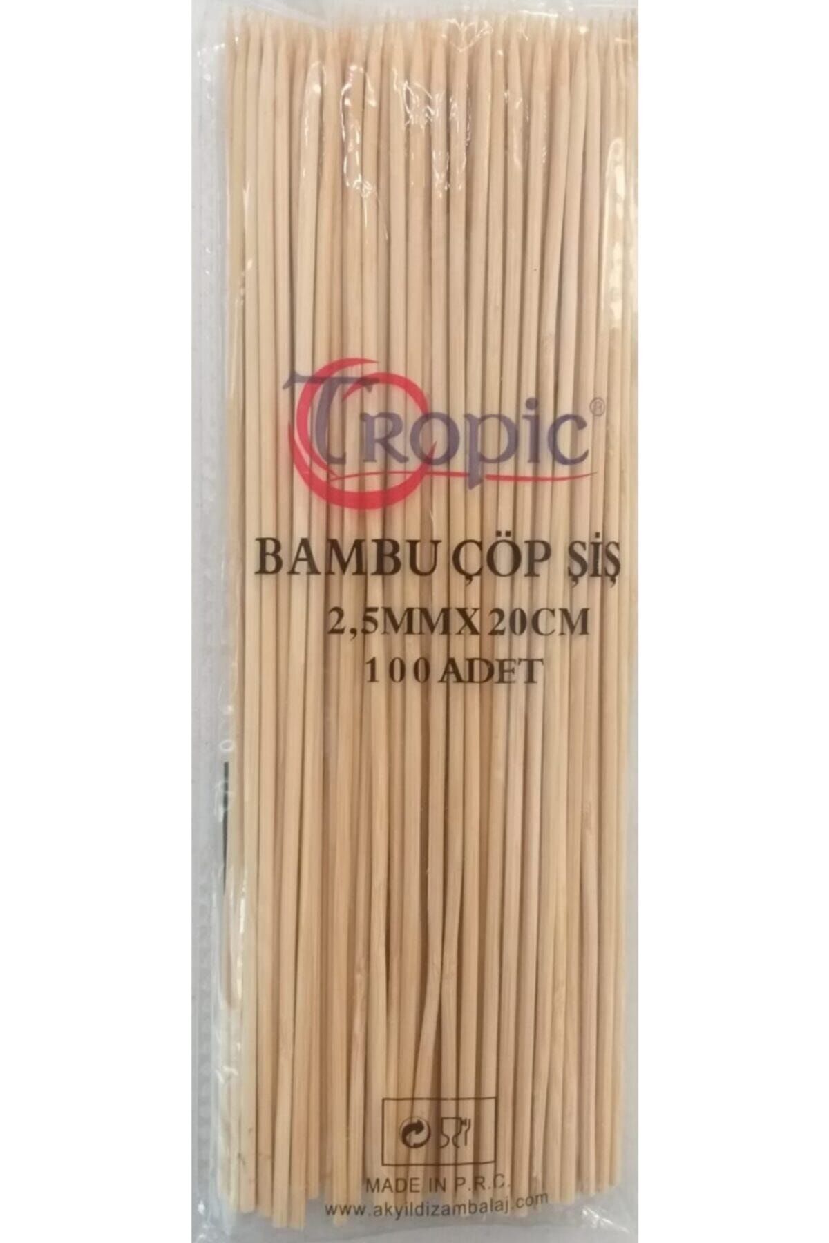 Çöp Şiş Bambu 20 cm 100 Adet