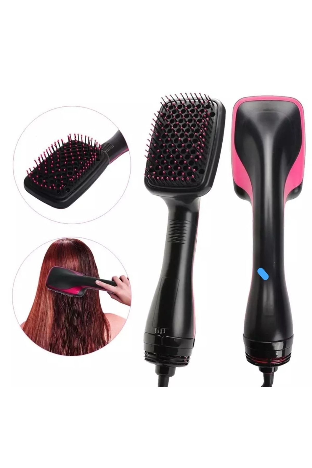 3in1 Negative Ion Comb Hair Dryer Air Blower Hair Styling Brush