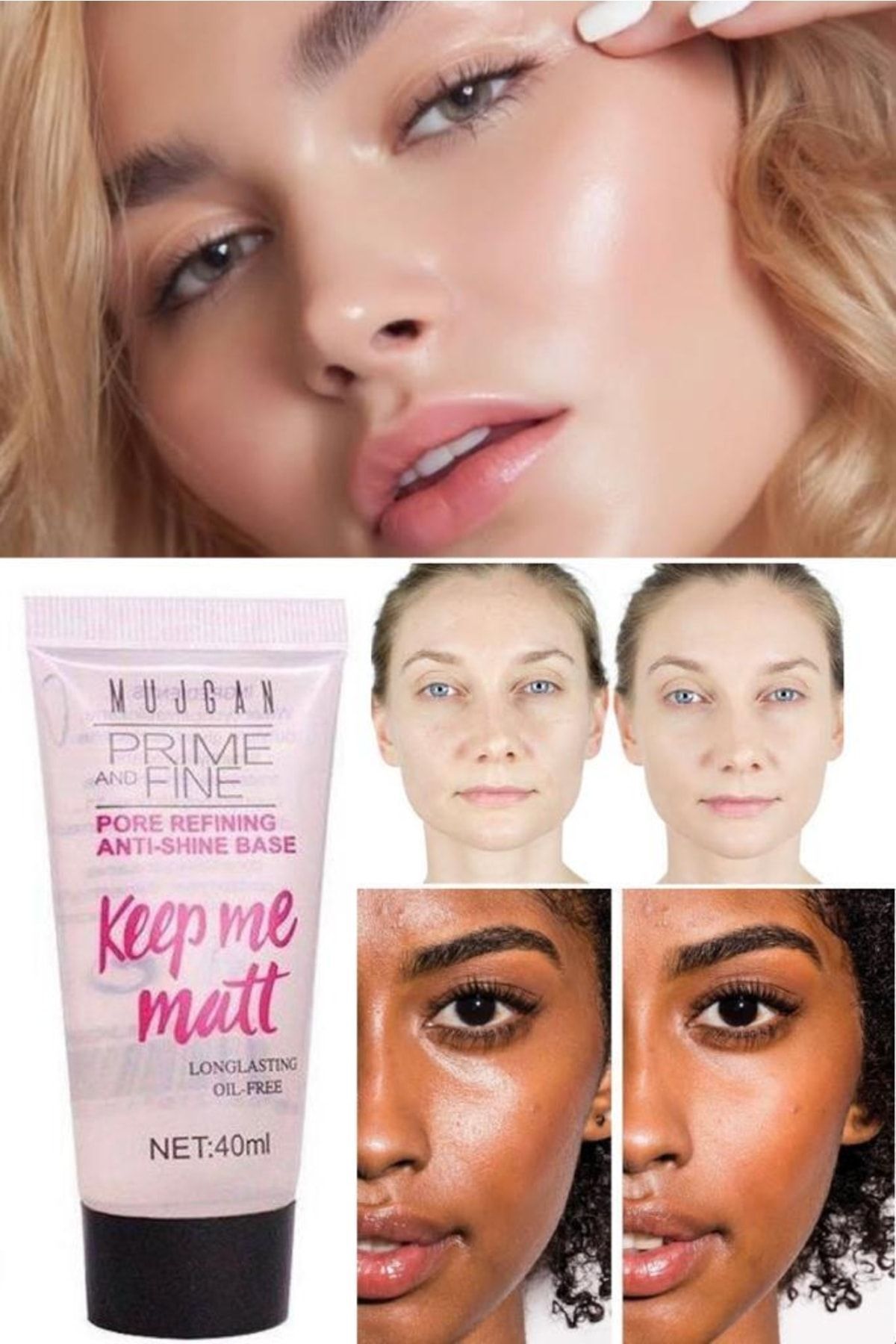 Utelips-Quality Anti-Shine Makeup Base Prime And Fine Keep Me Matte 40ml Make Up Makeup Base Large Size 3