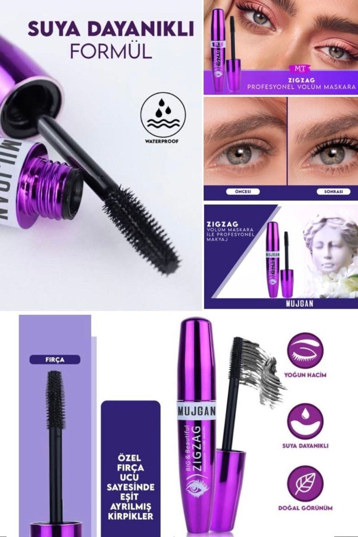 Utelips-Extra Volume Adding Zigzag Mascara Attractive Dense Mascara Zigzag Feature Lasting Non-Flowing Stylish 5