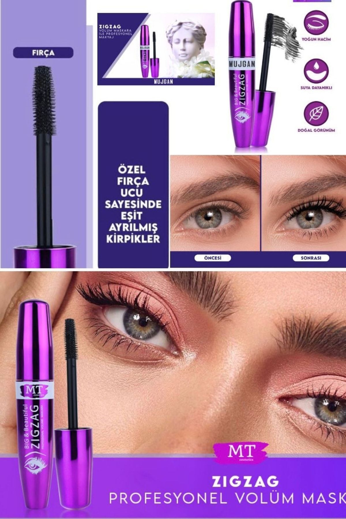 Utelips-Extra Volume Adding Zigzag Mascara Attractive Dense Mascara Zigzag Feature Lasting Non-Flowing Stylish 6