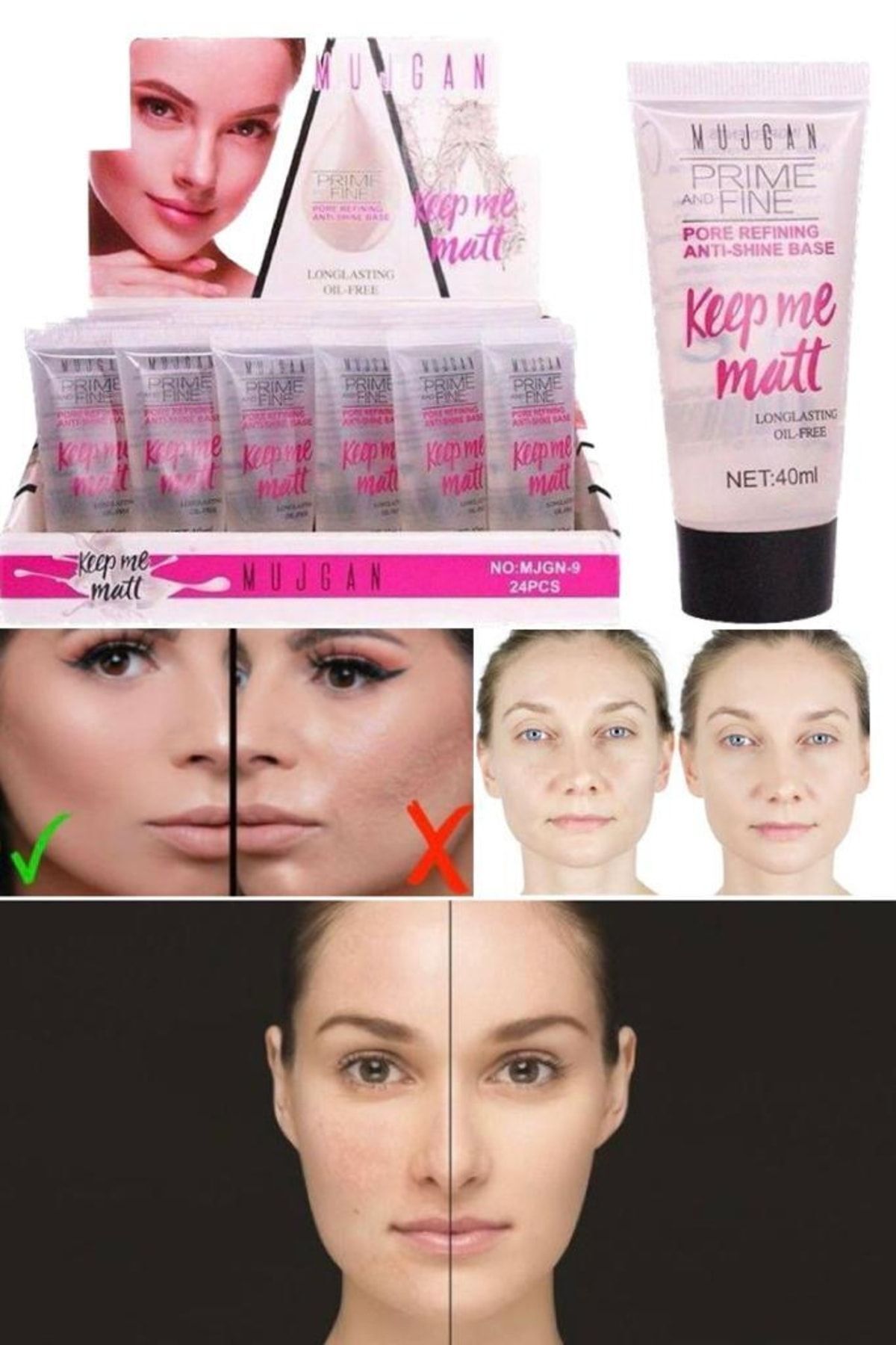 Utelips-Quality Anti-Shine Makeup Base Prime And Fine Keep Me Matte 40ml Make Up Makeup Base Large Size 7