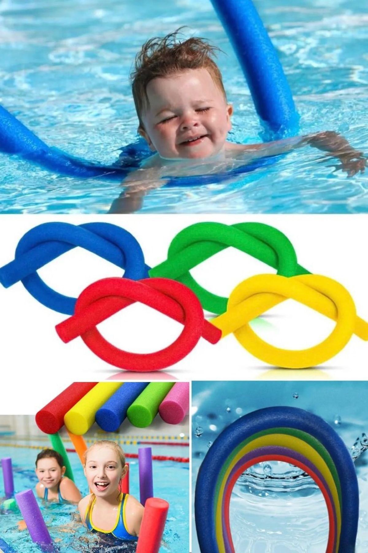 Utelips-Foam Sticks Floating Foam Sticks For Swimming Sea Pool Non-Sinking Soft Practical Learning Sticks 5