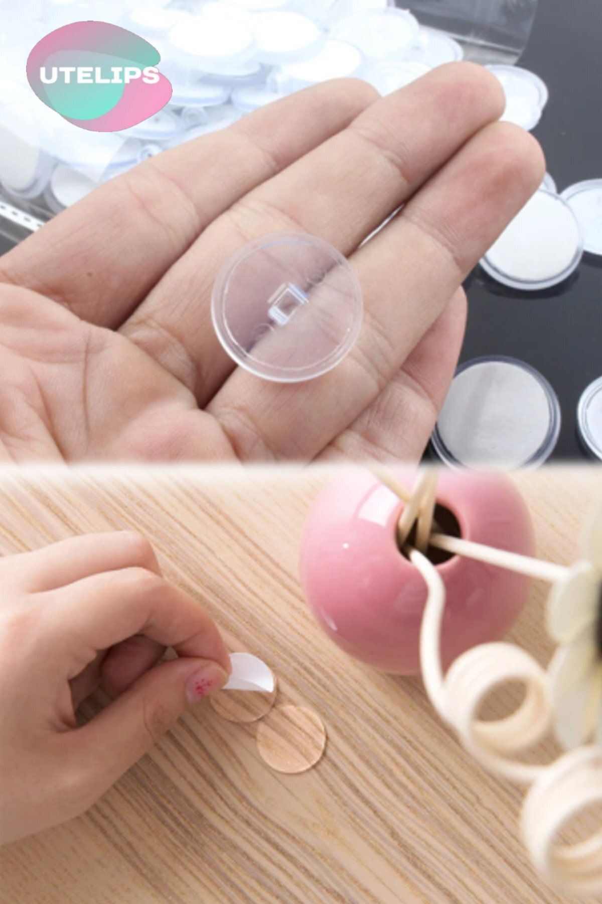 Küçük Burjuvazi-60 Pieces Multi-Purpose Without Using Nails Adhesive Diameter Without Punching Paste Painting Note Frame Plaque Hanging 3