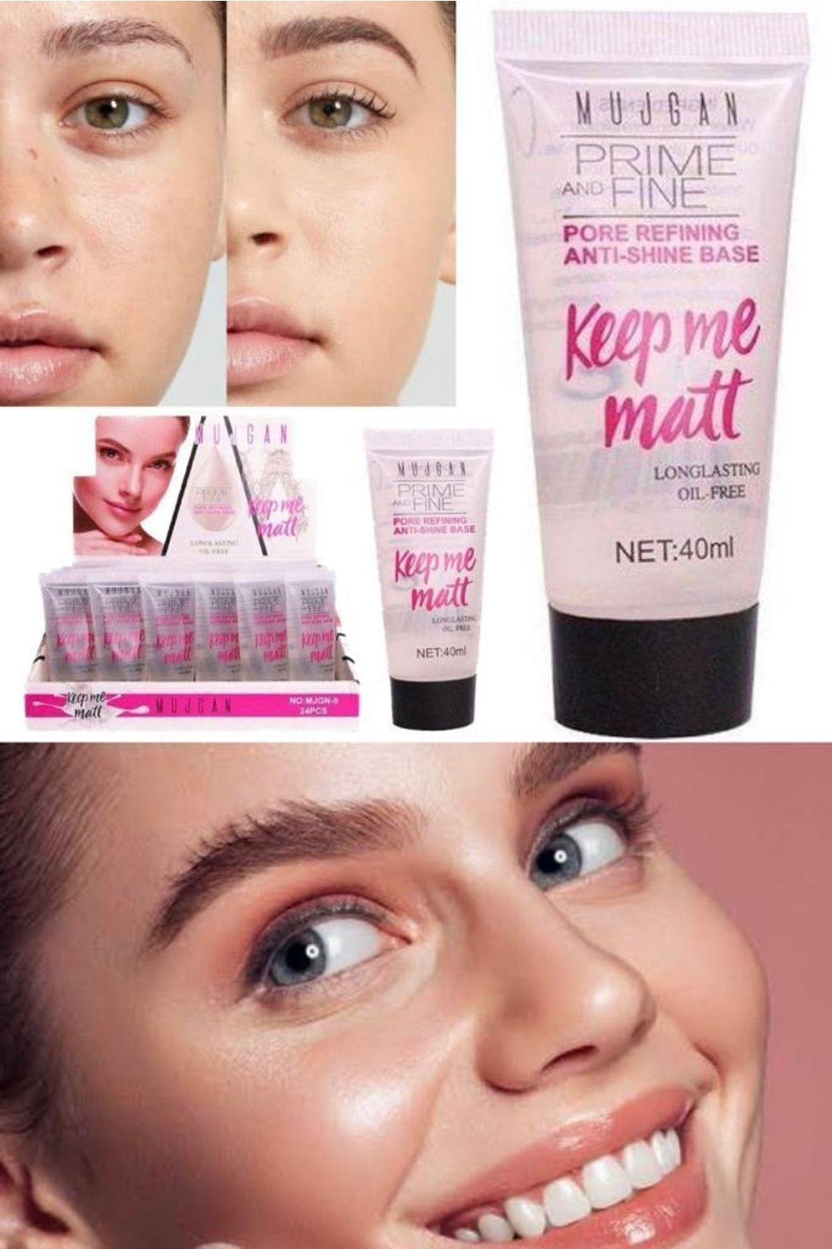 Utelips-Quality Anti-Shine Makeup Base Prime And Fine Keep Me Matte 40ml Make Up Makeup Base Large Size 2