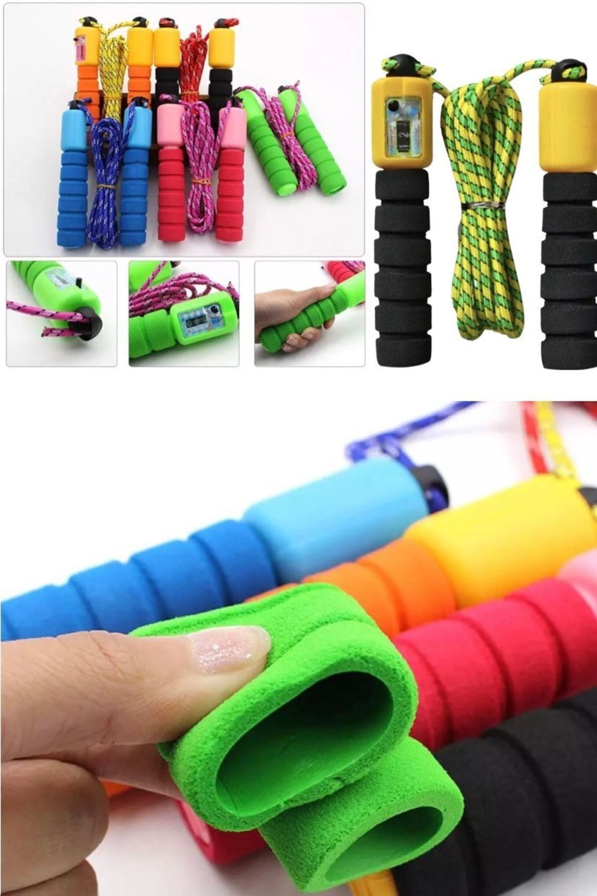 Utelips Sayaçlı Ip Atlama Zıplama Spor Aleti Konforlu Sayaçlı Ip Atlama Halatı Unisex Ayarlanabilir Hızlı