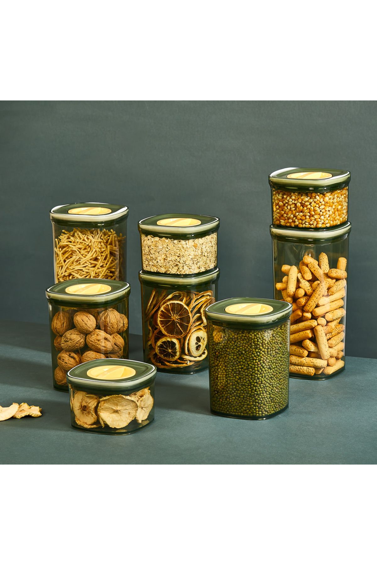 Eva Mia-Green Locko 0.7LT Leak Proof Storage Container - 6x Food and Pulses Container 4