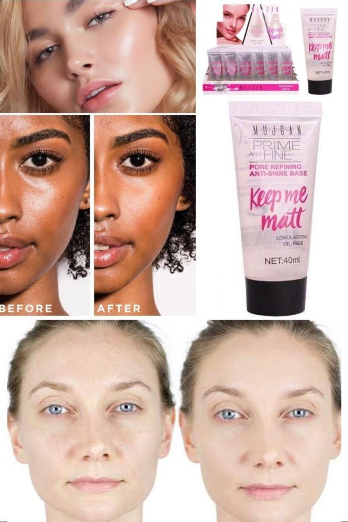 Utelips-Quality Anti-Shine Makeup Base Prime And Fine Keep Me Matte 40ml Make Up Makeup Base Large Size 6