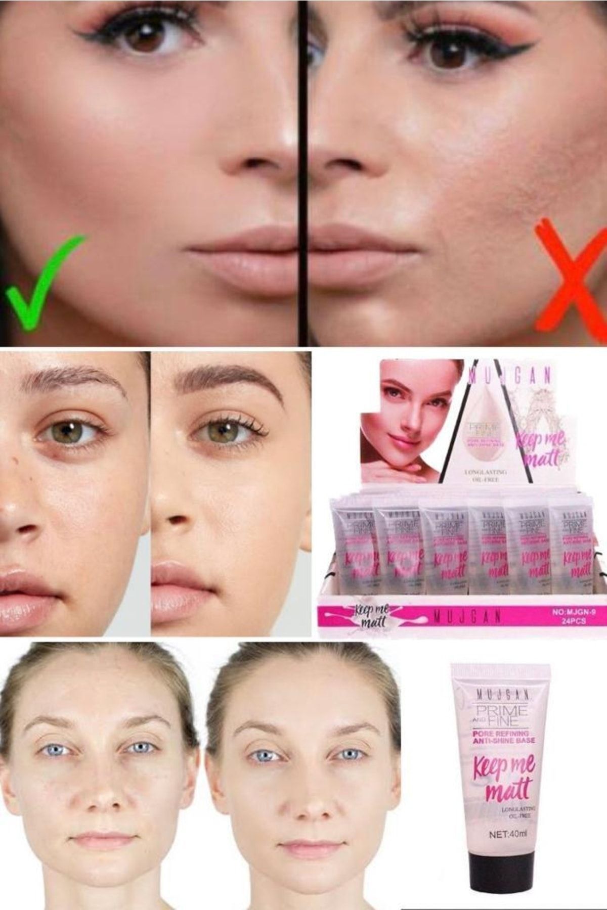 Utelips-Quality Anti-Shine Makeup Base Prime And Fine Keep Me Matte 40ml Make Up Makeup Base Large Size 4