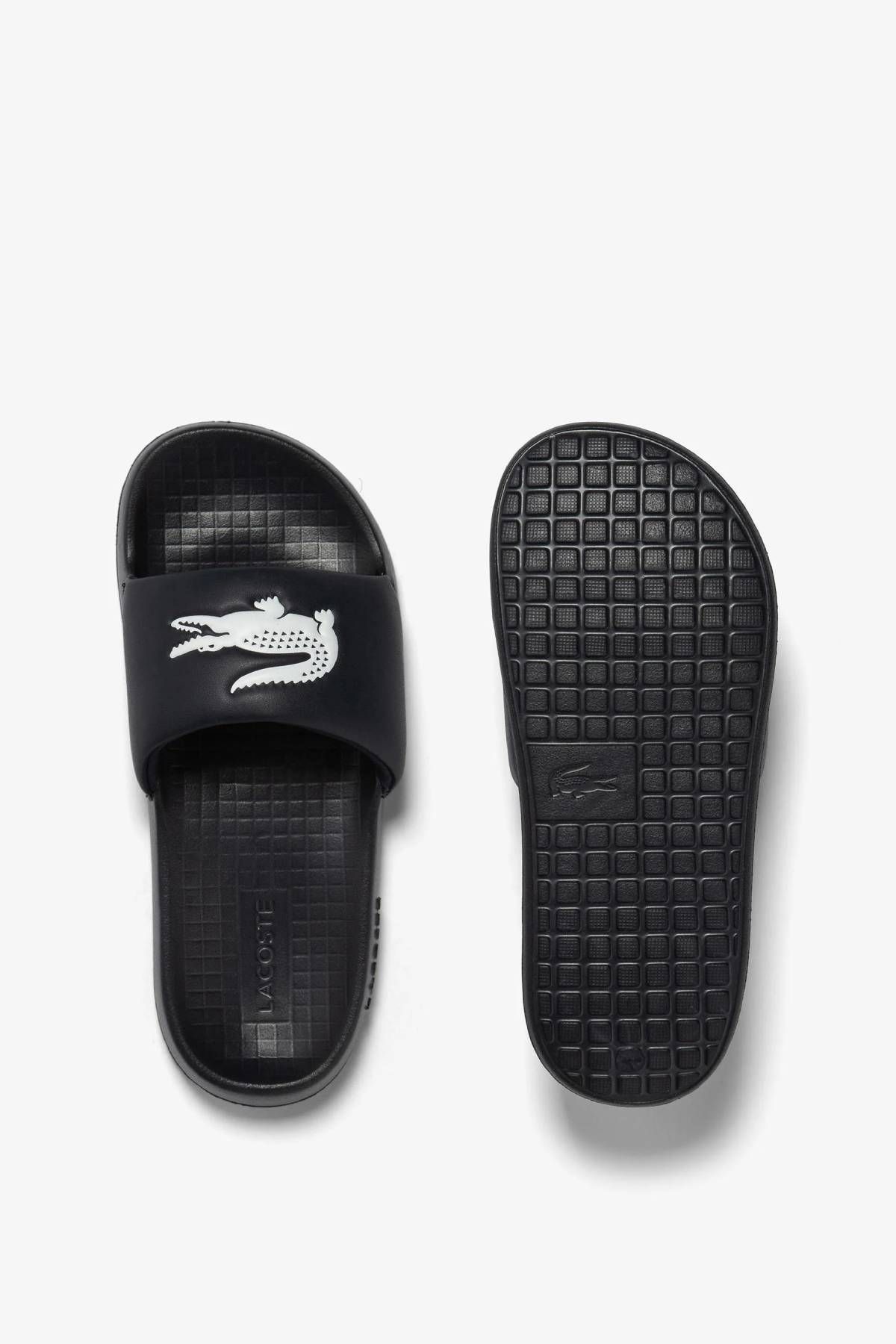 دمپایی مشکی مردانه Croco 745CMA0002 اورجینال Lacoste