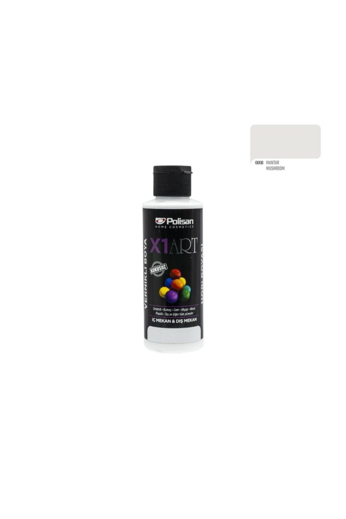 Polisan X1art Vernikli Hobi Boyası 120ml - 0008 Mantar