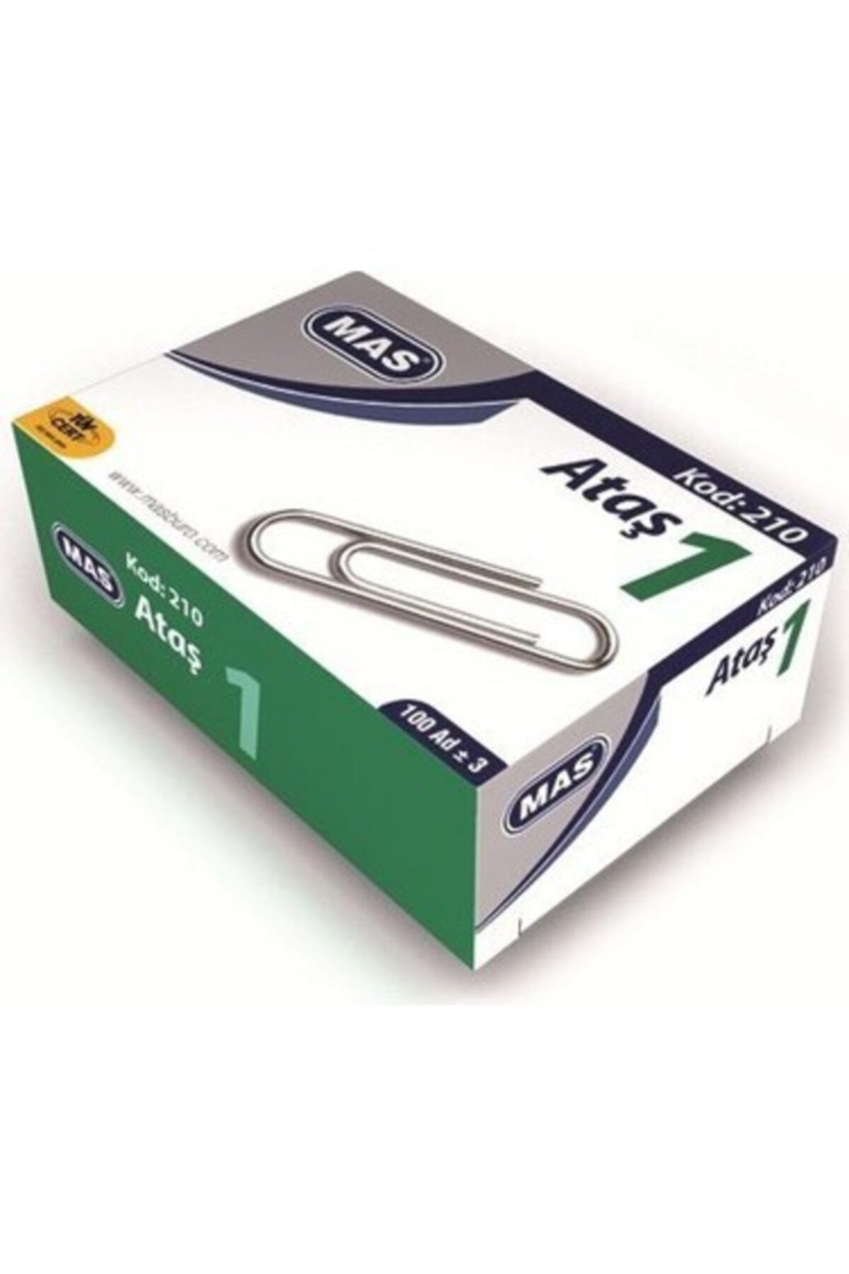 Mas-Code:210 No:1 Paper Clips 5 Pack of 100 1