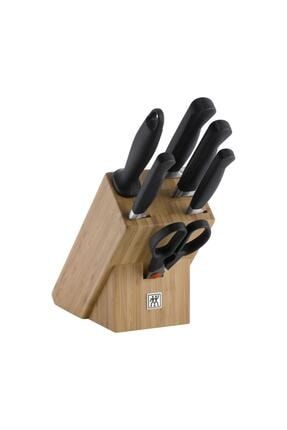 Pure Blok Bıçak Seti 7-parça | Siyah | Bambu 336200010