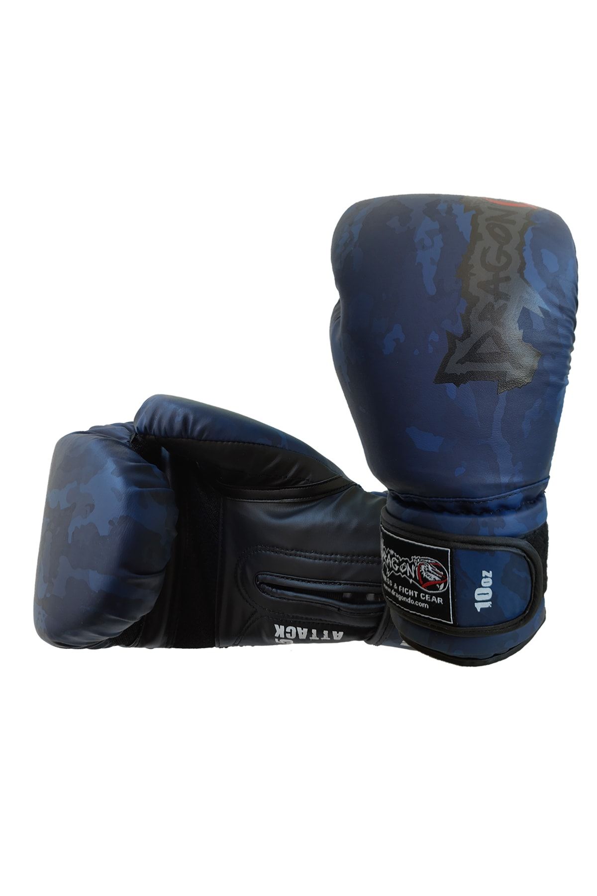 Dragon-Blue Camouflage Boxing Gloves Set - Set of 3 Colors and Teethers 3