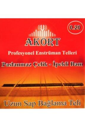Akort Uzun Sap Bağlama Saz Teli 0.20 + Tezene 153-52-0915