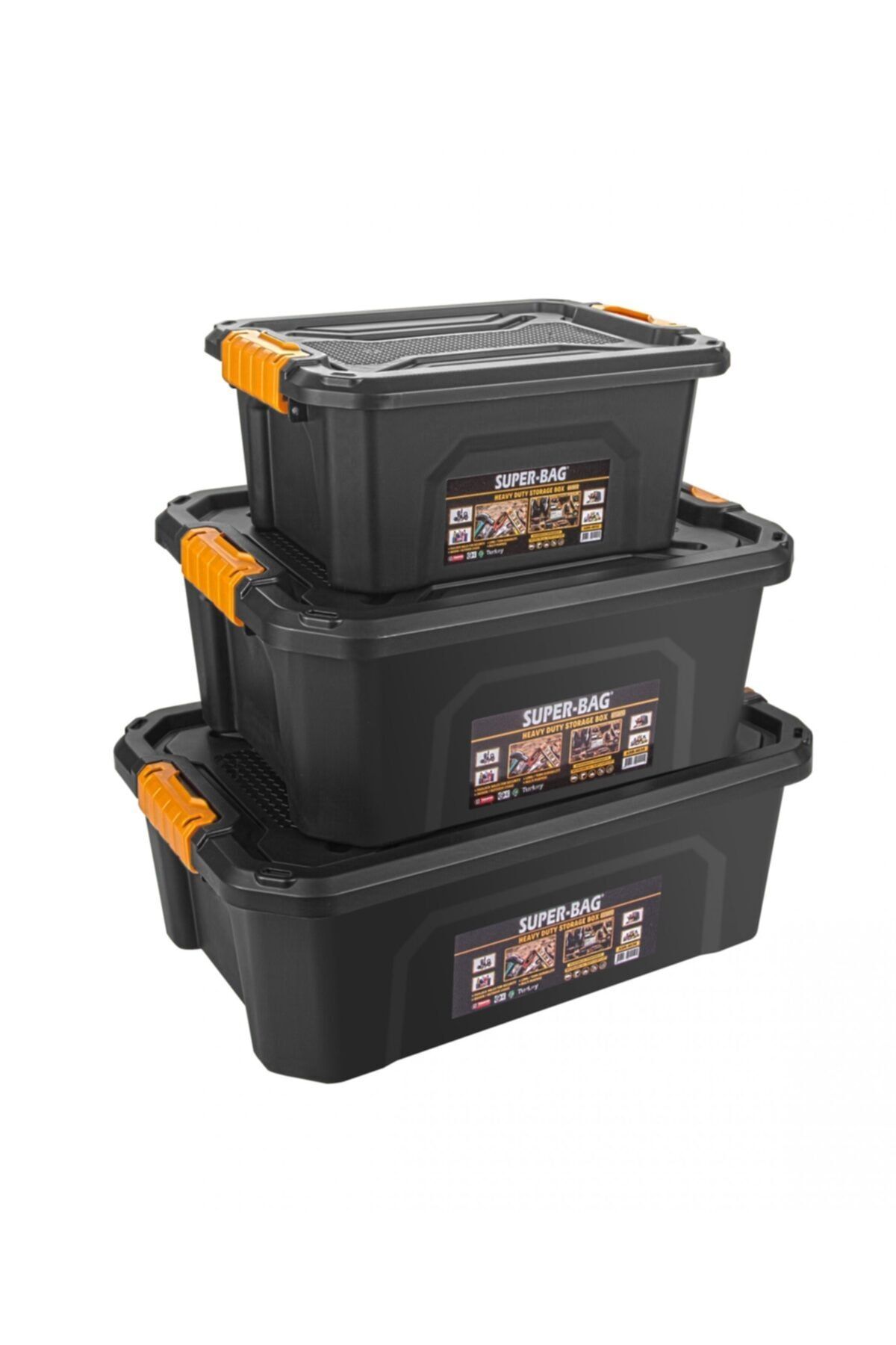Süper Bag-Storage Box on Wheel 18 Lt Asr-4034 Medium Size Storage Box with Lock Mechanism 3