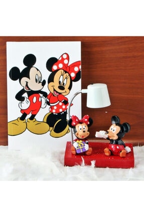 Mickey Mouse Minnie Mouse Işıklı Biblo Gece Lambası Ve Mickey Minnie Defter Hediye Seti HPKT0870