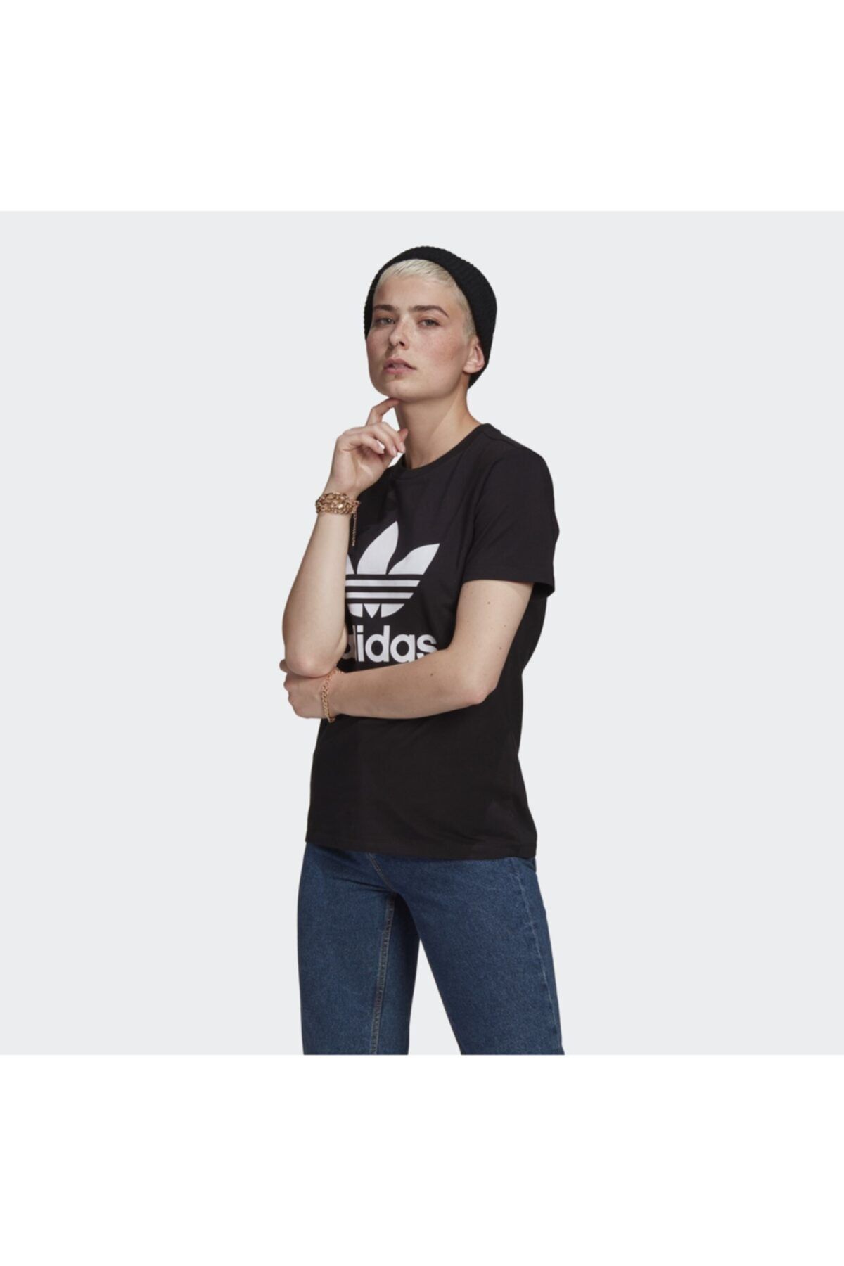adidas Trefoil Kadın Siyah Tişört (GN2896)