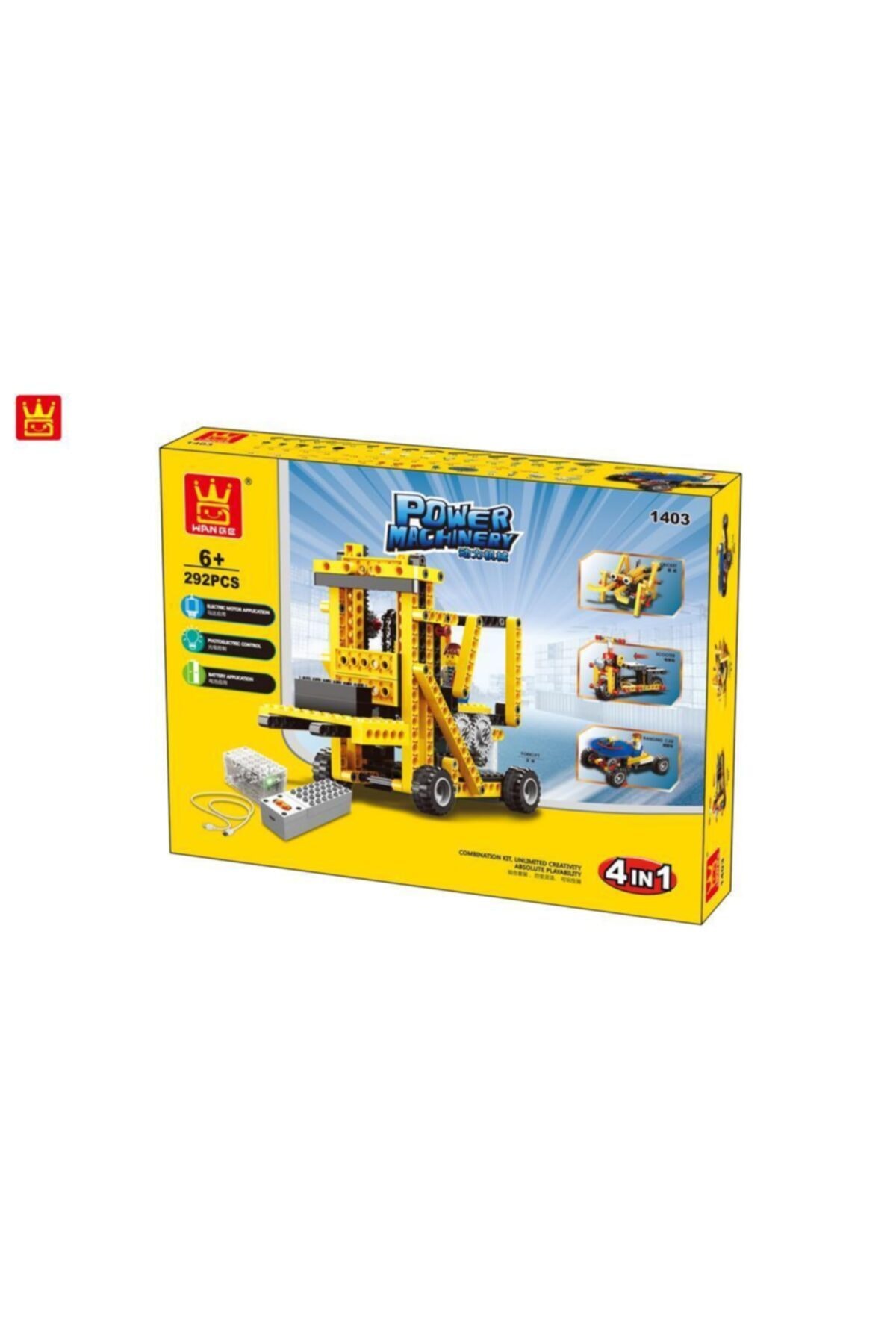 ۲۹۲ مجموعه قطعات ساختوساز اسباببازی، ماشینآلات قدرتمند ۴ در ۱، ۱۴۰۳