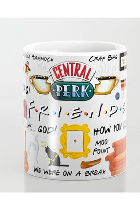 Central Perk Friends Collage Porselen Kupa Bardak MDK00000000002472