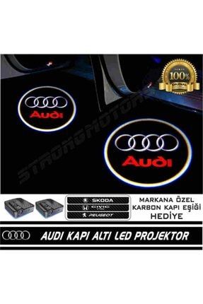 Audi Araçlar Için Pilli Yapıştırmalı Kapı Altı Led Logo Markana Özel Sticker Hediye 2506202014