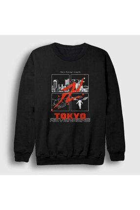 Unisex Siyah Symbol Anime Tokyo Revengers Sweatshirt 241348tt