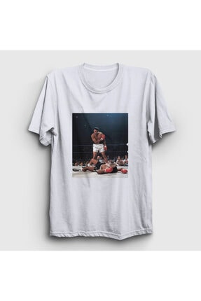 Unisex Beyaz Knockout Muhammed Ali T-shirt 230460tt