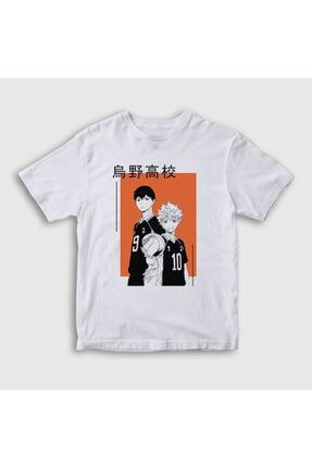 Unisex Çocuk Beyaz Kagehina Voleybol Anime Haikyu T-shirt 237542tt