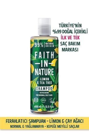 %99 Doğal Ferahlatıcı Şampuan Limon&çay Ağacı Normal&yağlanmaya-kepeğe Meyilli Saçlar Için FN.01.PER.007