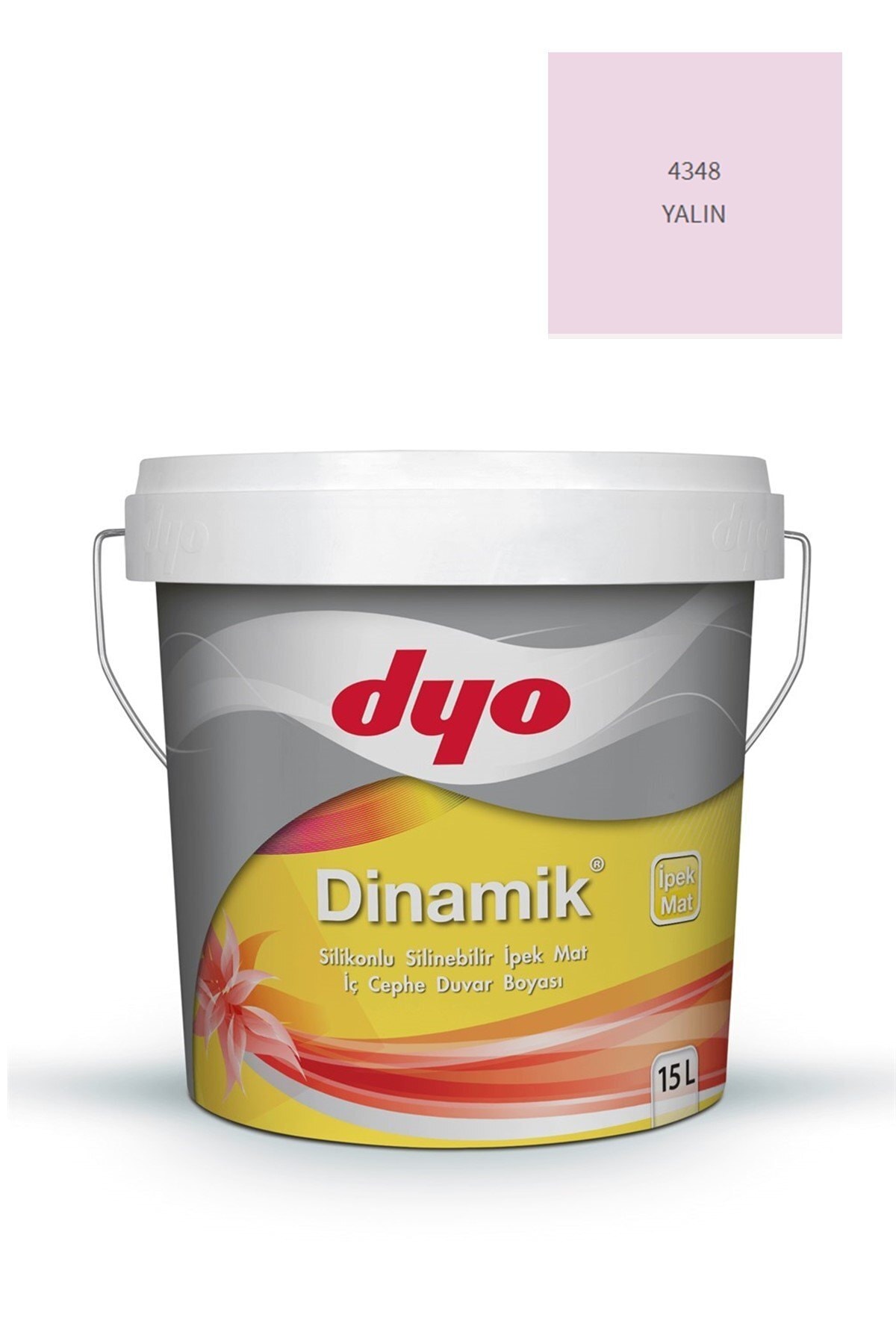 Dynamic Silicone Wipeable Silk Matte Interior Wall Paint 4348 Lean 15 Lt