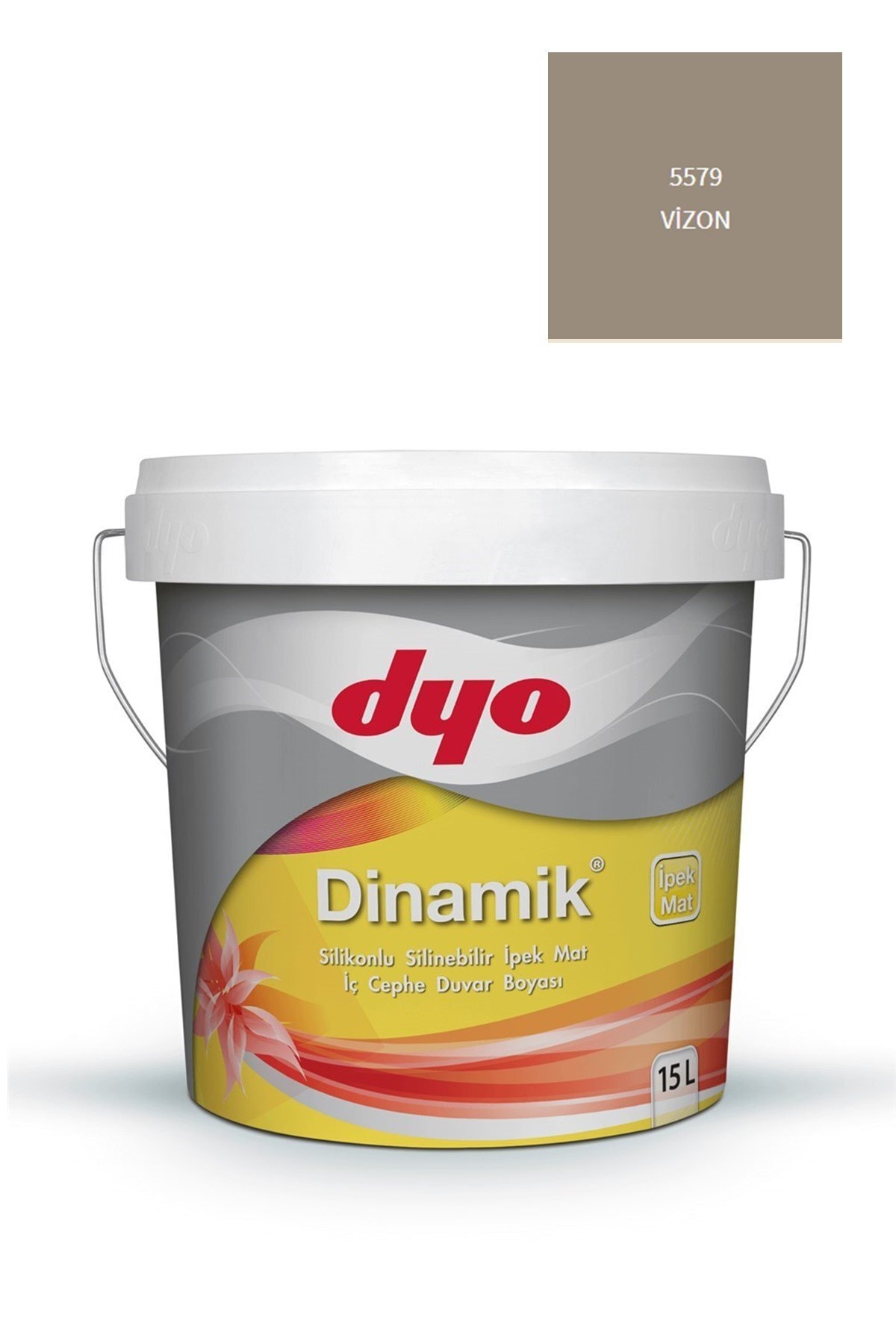Dynamic Silicone Wipeable Silk Matte Interior Wall Paint 5579 Mink 15 Lt