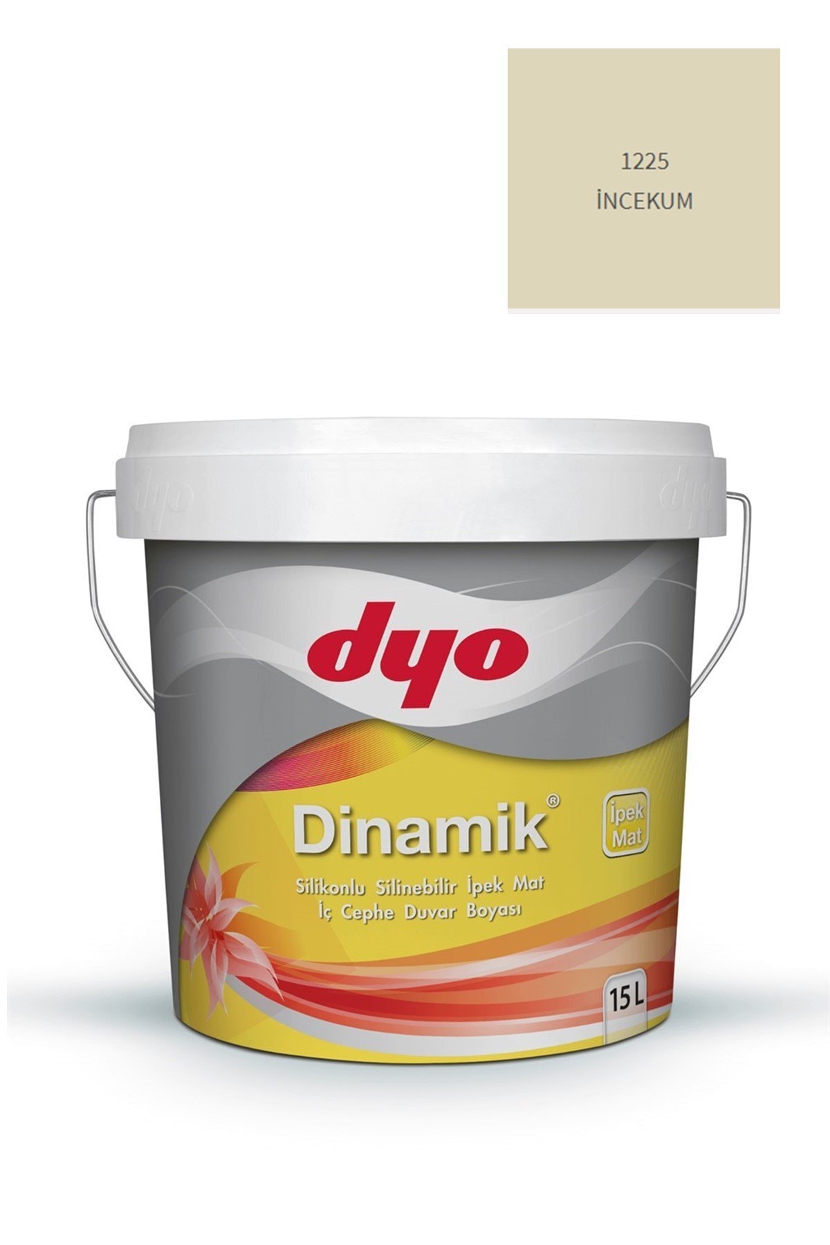 Dynamic Silicone Wipeable Silk Matte Interior Wall Paint 1225 Incekum 15 Lt
