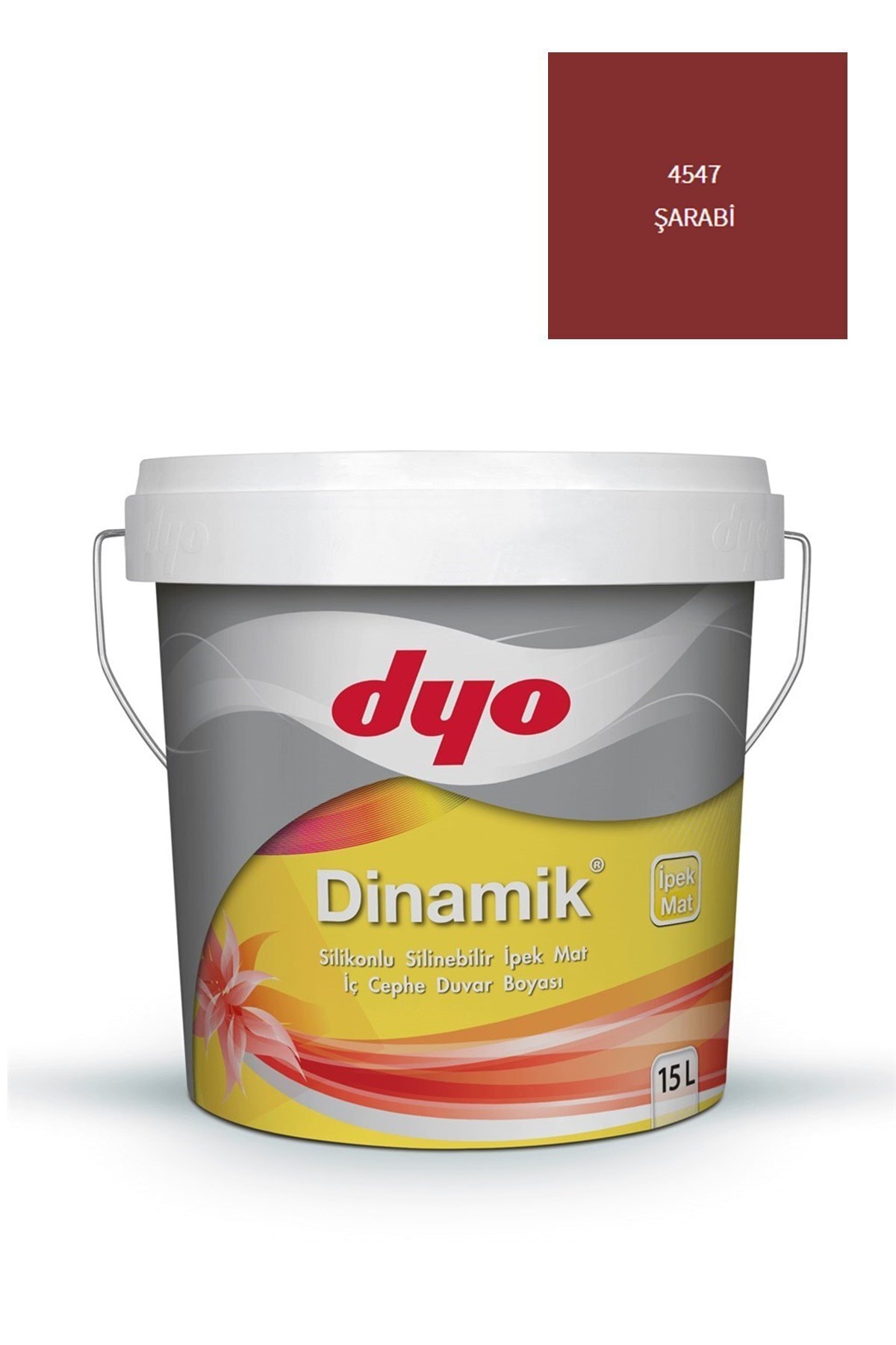 Dynamic Silicone Wipeable Silk Matte Interior Wall Paint 4547 Wine 15 Lt