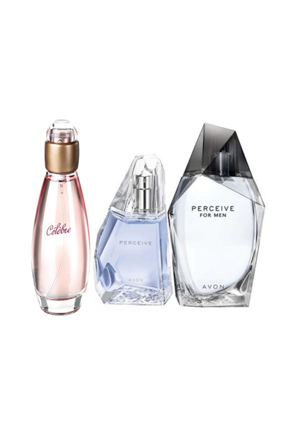 AVON Celebre Edt 50 Ml Kadın + Perceive Edp 50 Ml Kadın + Perceive Edt 100 Ml Erkek 3lü Set