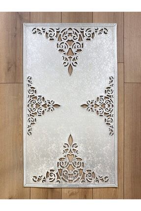 Sena Gümüş Deri, Kaymaz Taban, Yıkanabilir, Dekoratif Lüks Halı R-SNA-SI2