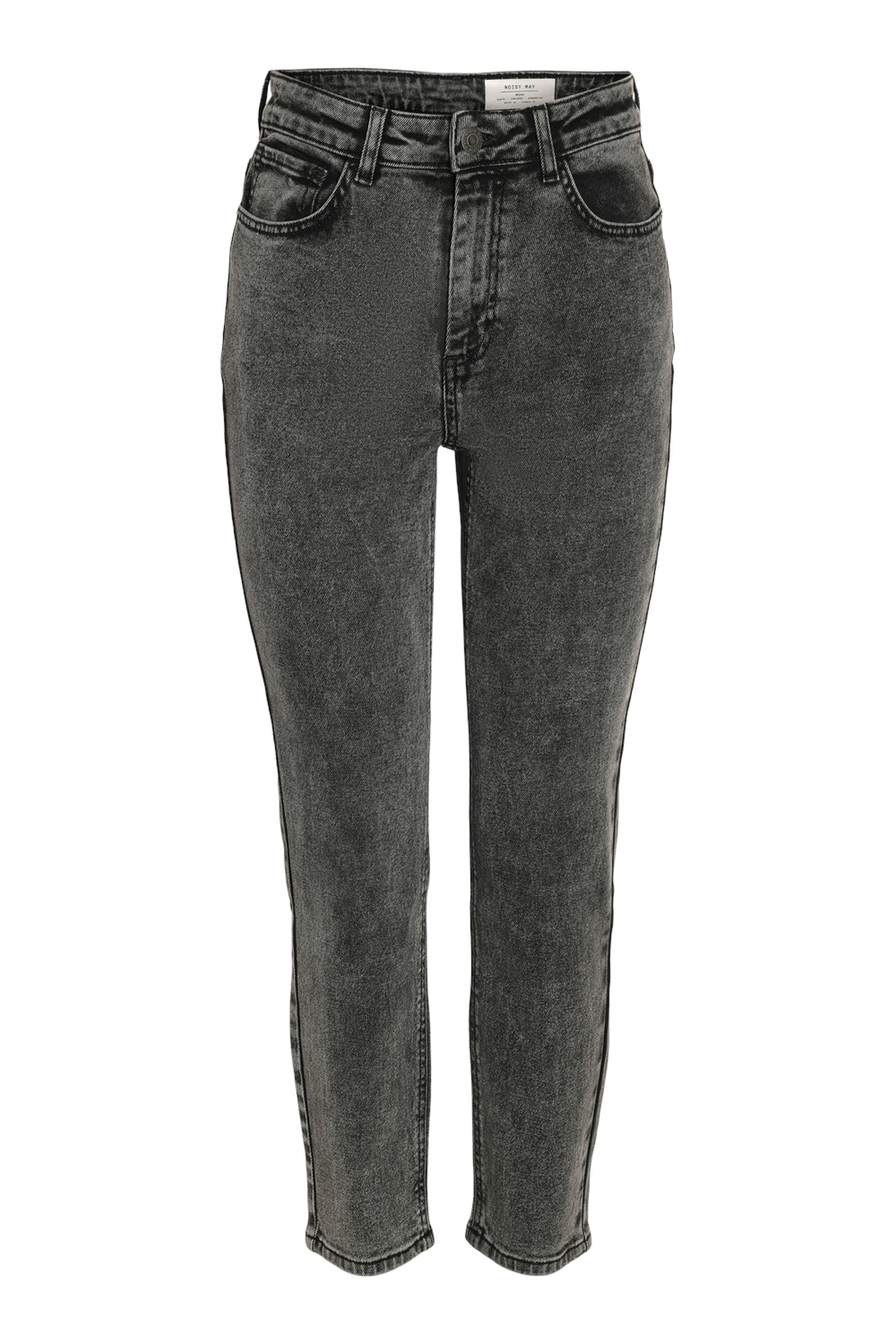 Noisy May - Moni Straight Ank Acid Dark Grey Denim - Jeans - Grau - W25 / L30 - 99% Baumwolle, 1% Elastan,Denim-image